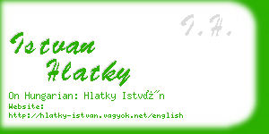 istvan hlatky business card